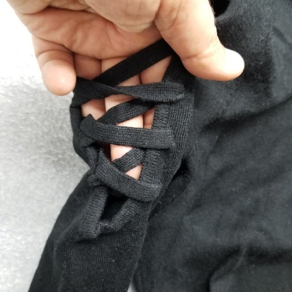 Hooked Up Sweater Womens Small Black Long Sleeve Turtleneck Rayon Blend - Picture 5 of 9